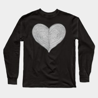 Black and white heart design | Long Sleeve T-Shirt